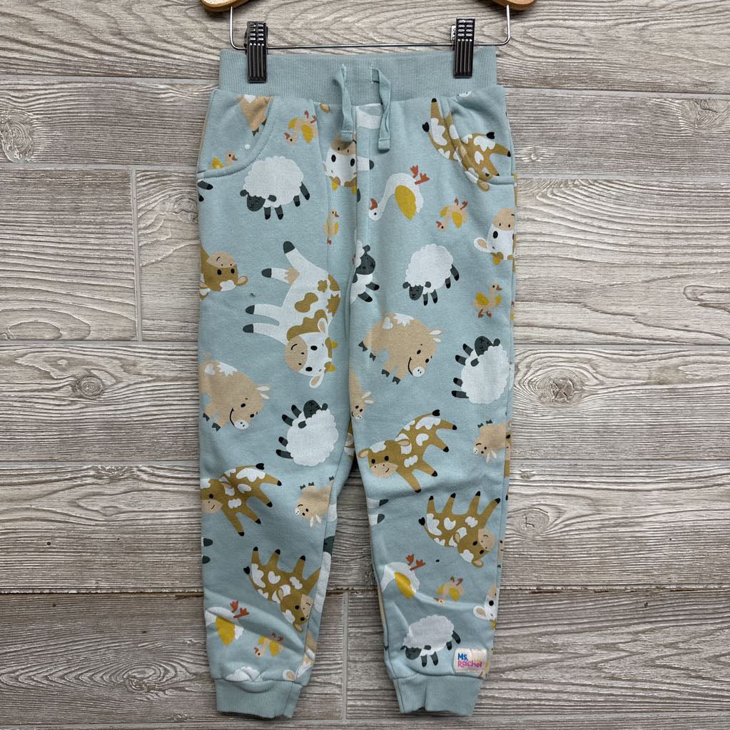 Crewneck & Jogger Sweatpants Farm Animals 4T