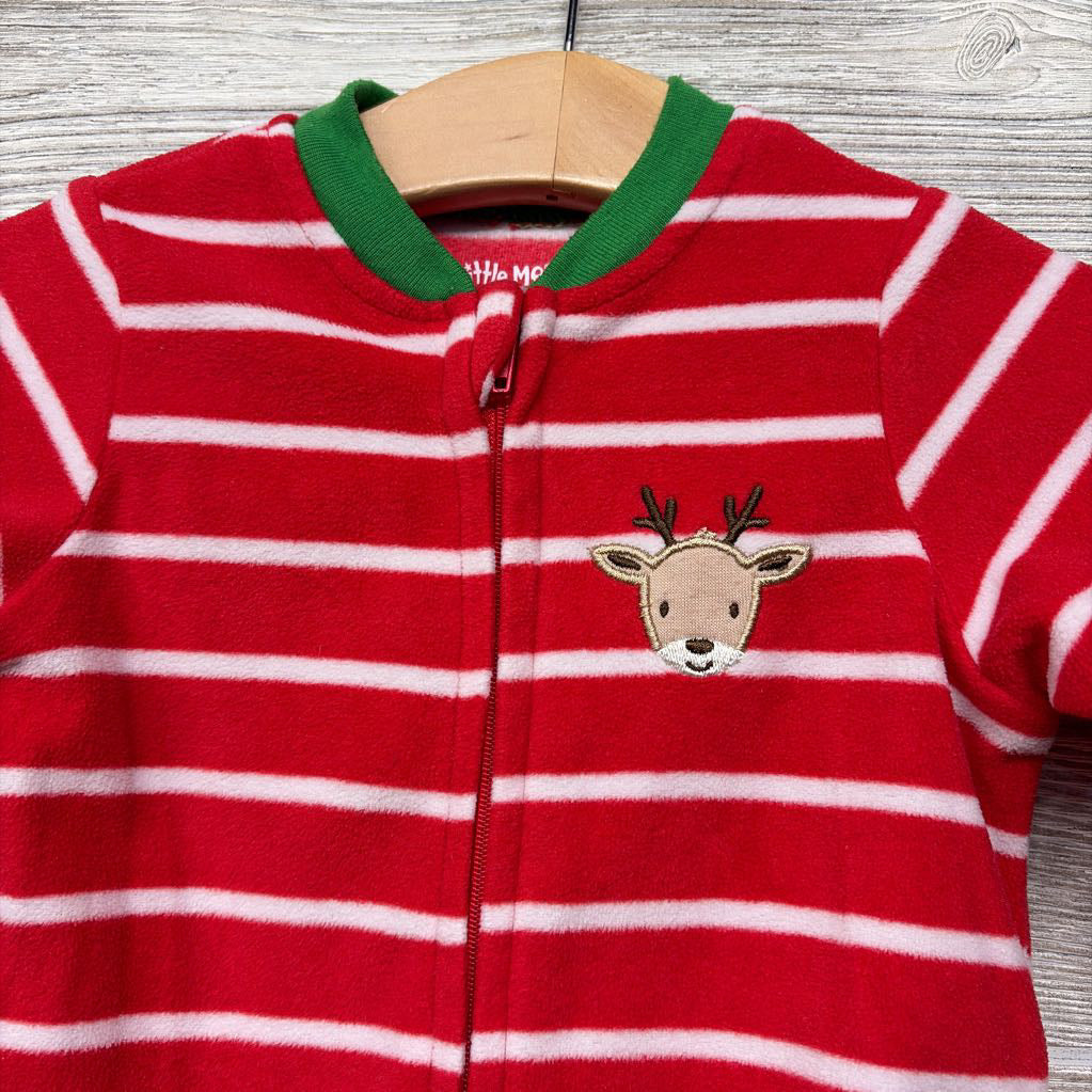 Blanket Sleeper Stripes Reindeer 12M