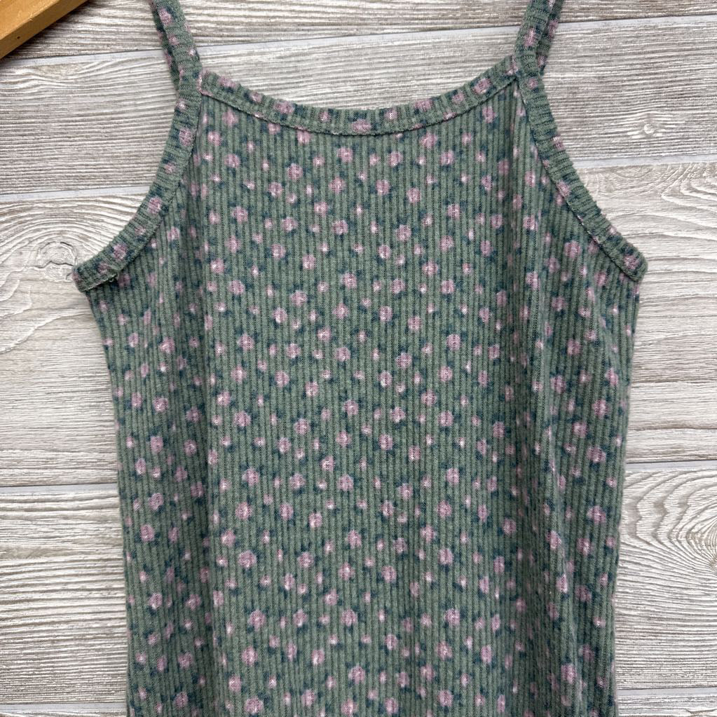 Ribbed Tank Dress & LS Wrap Flowers 10-12