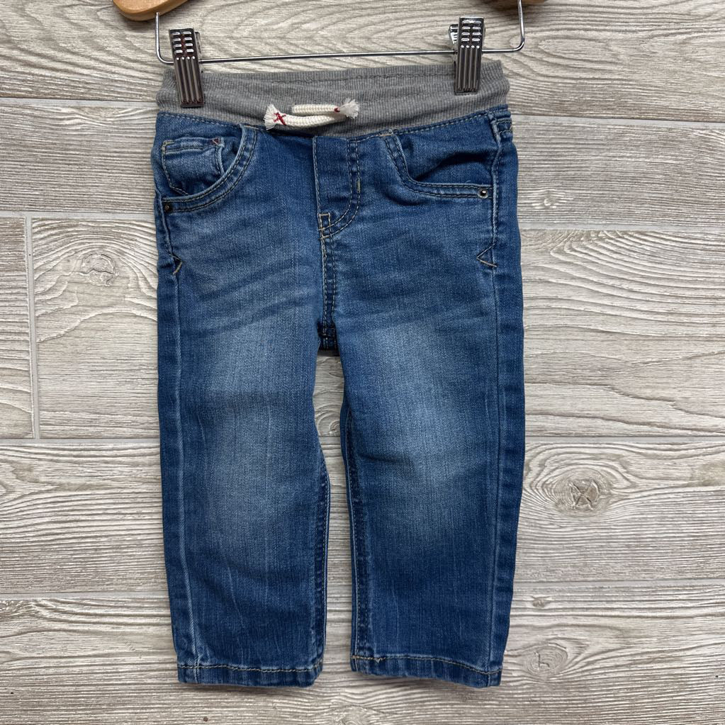 Pull On Drawstring Straight Jeans 18M