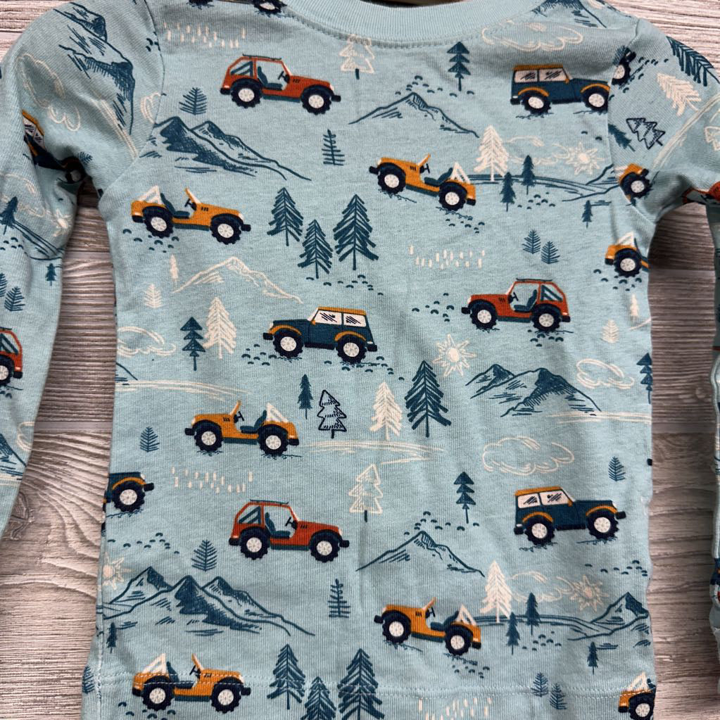2 Pc LS PJs Mountains Trees Vehicles 2T