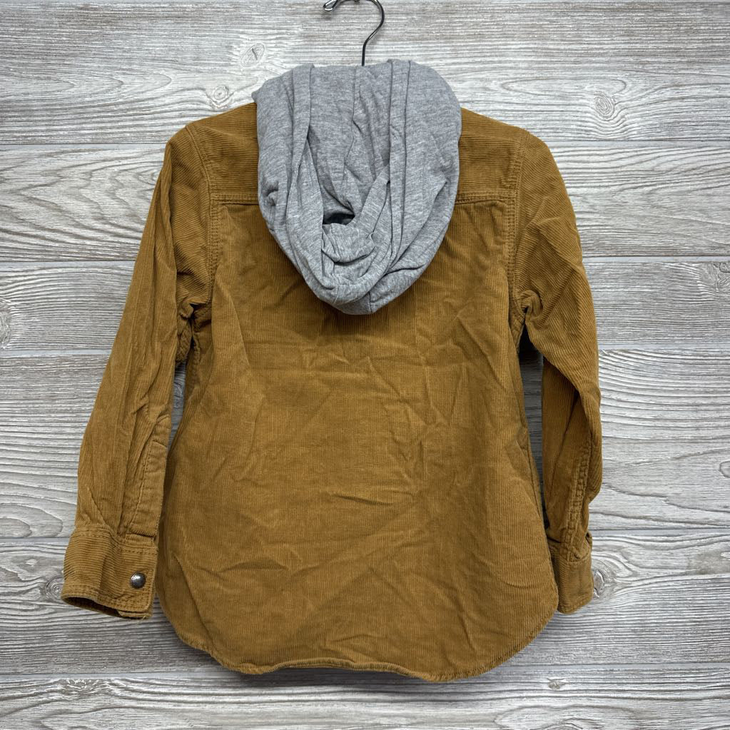 Button Up Cord Jacket W/ Hood 6
