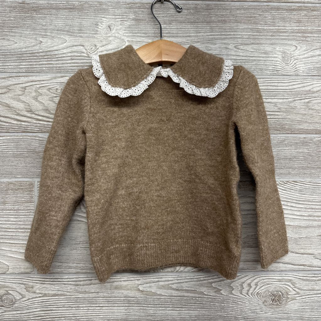 Eyelet Trim Collared Sweater 2T