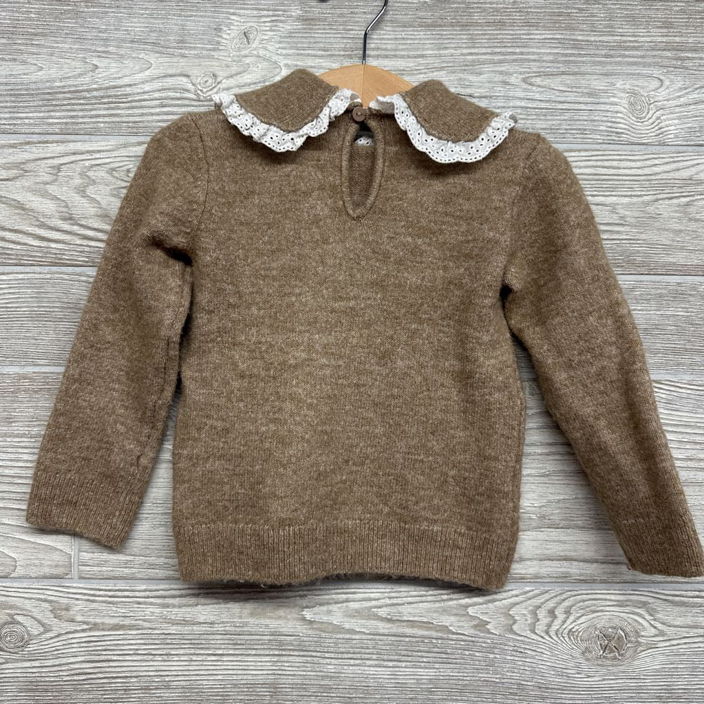 Eyelet Trim Collared Sweater 2T