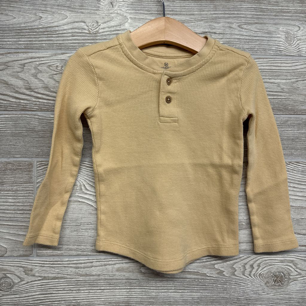 Organic Waffle Knit Henley Shirt 2t