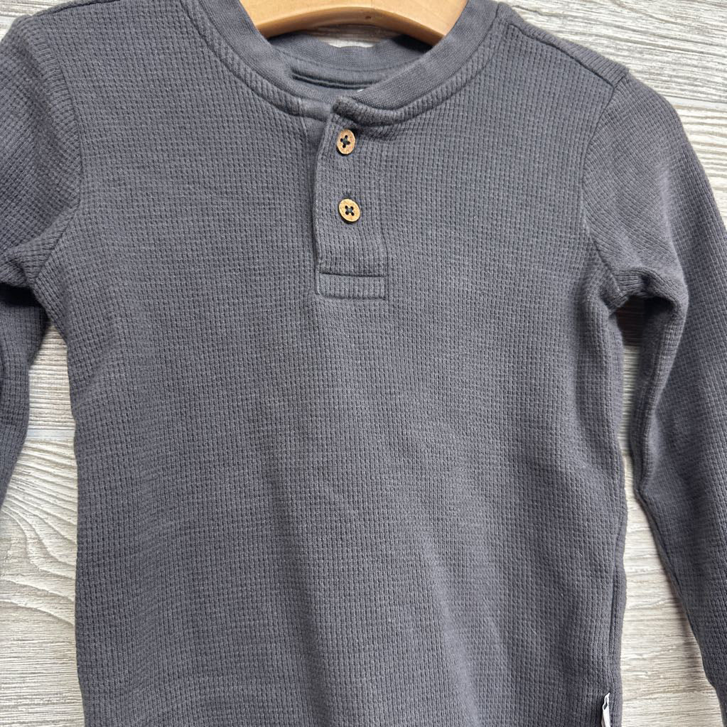 Organic Waffle Knit Henley Shirt 2t
