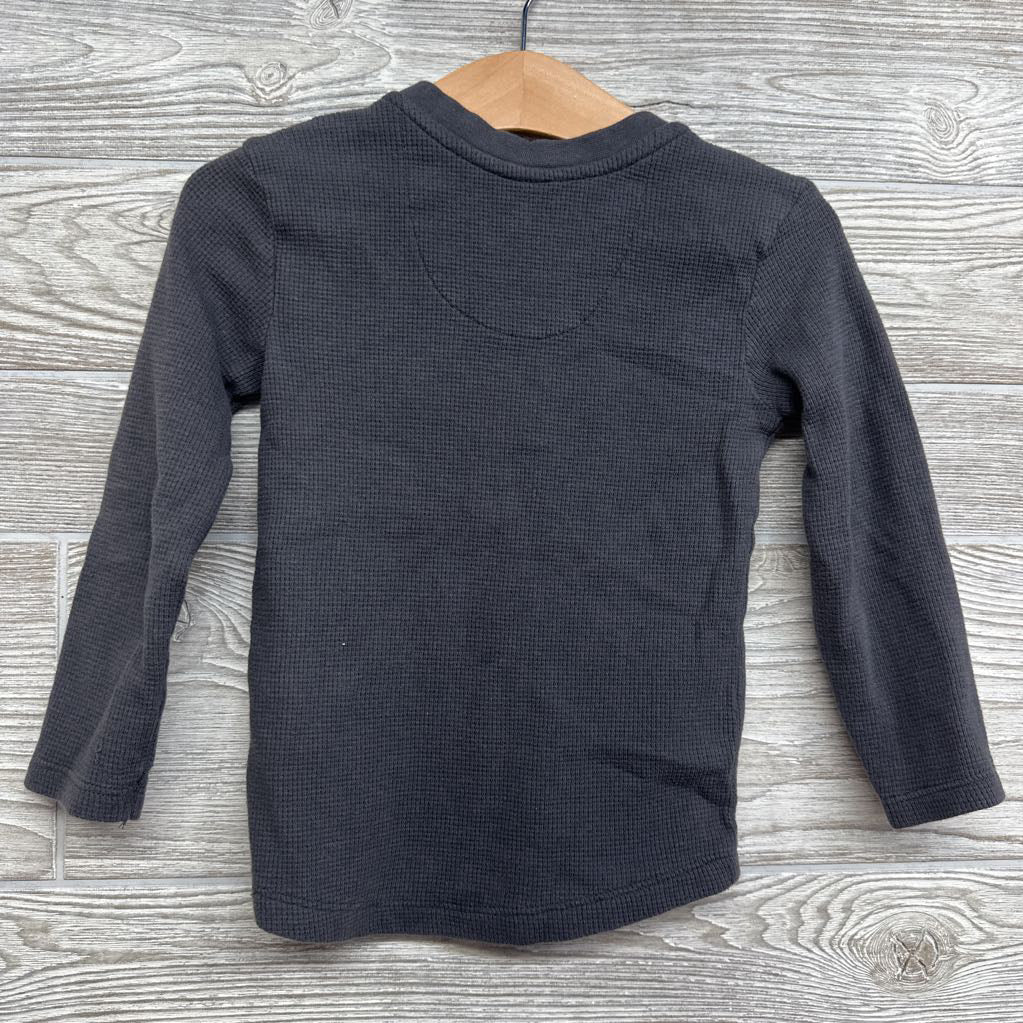 Organic Waffle Knit Henley Shirt 2t