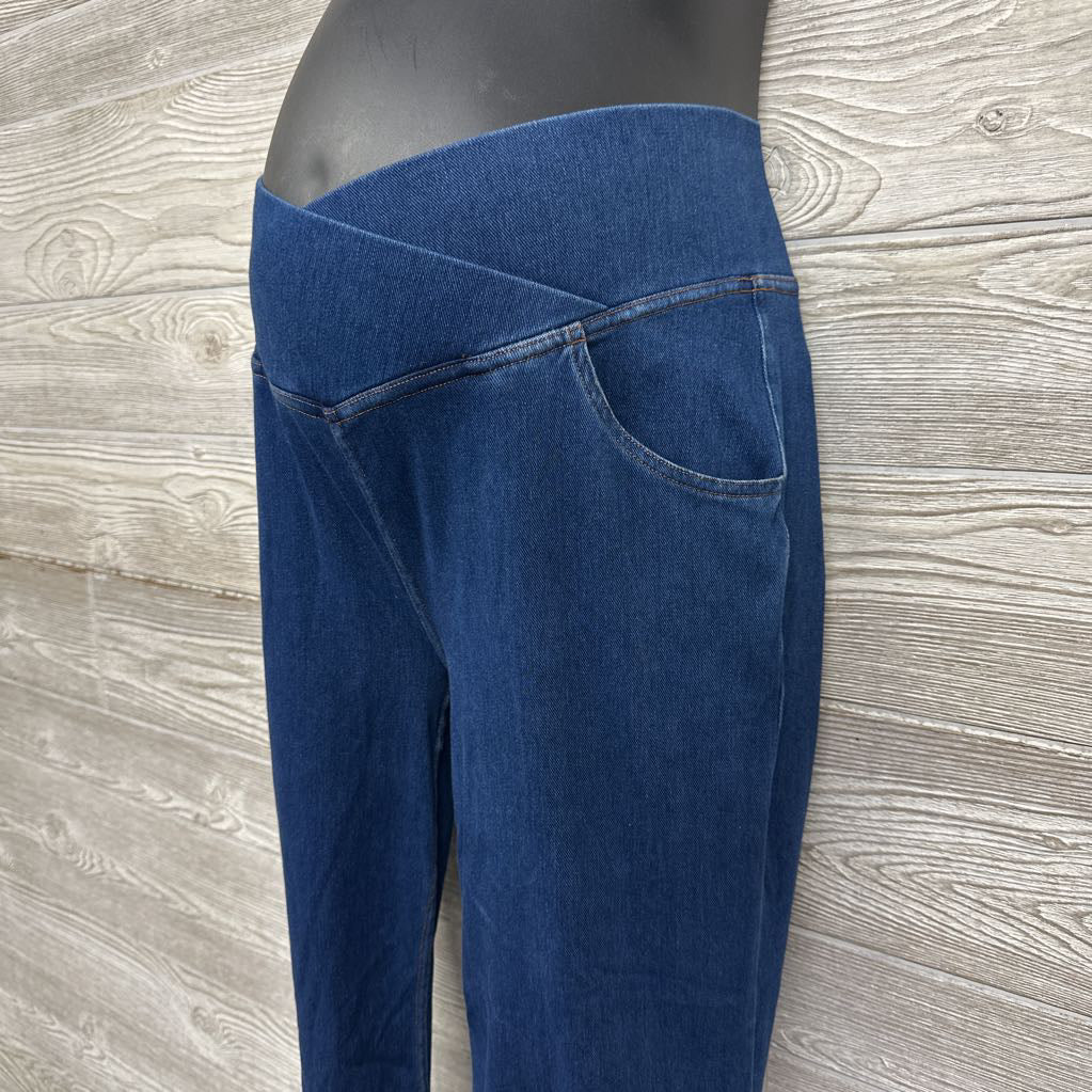 Flex Cross Panel Knit Flare Jeans Large