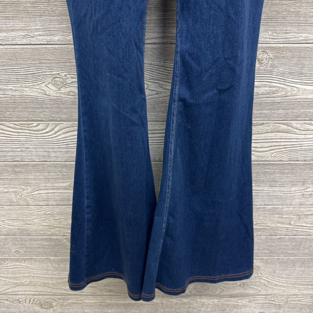 Flex Cross Panel Knit Flare Jeans Large