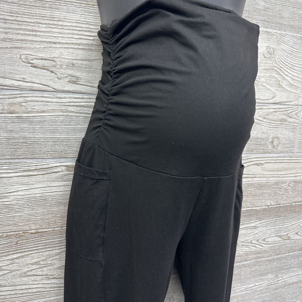 Ruched Full Panel Flare Pants Large