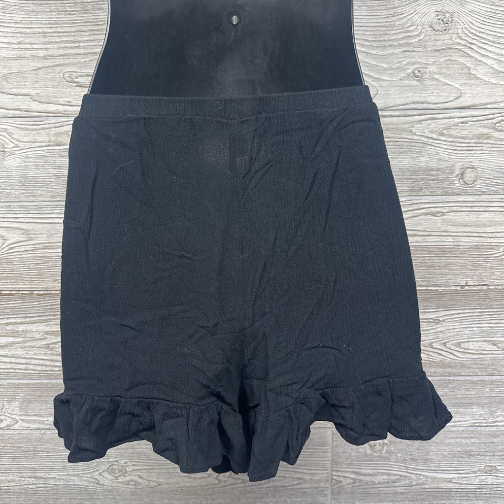 Over Belly Ruffle Trim Shorts Medium