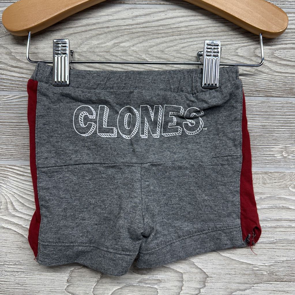 Bodysuit Eat Sleep Clones & Harem Shorts ISU 3-6M