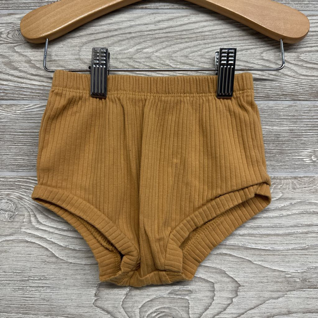 LS Ribbed Bodysuit & Bummies W/ Bandana Bib 12M