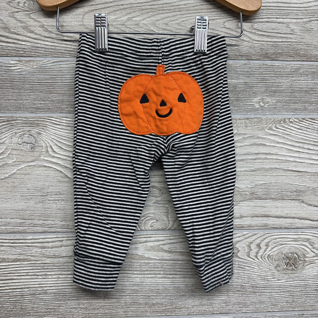 LS Bodysuit My First Halloween & Pants Stripes Pumpkin 6M
