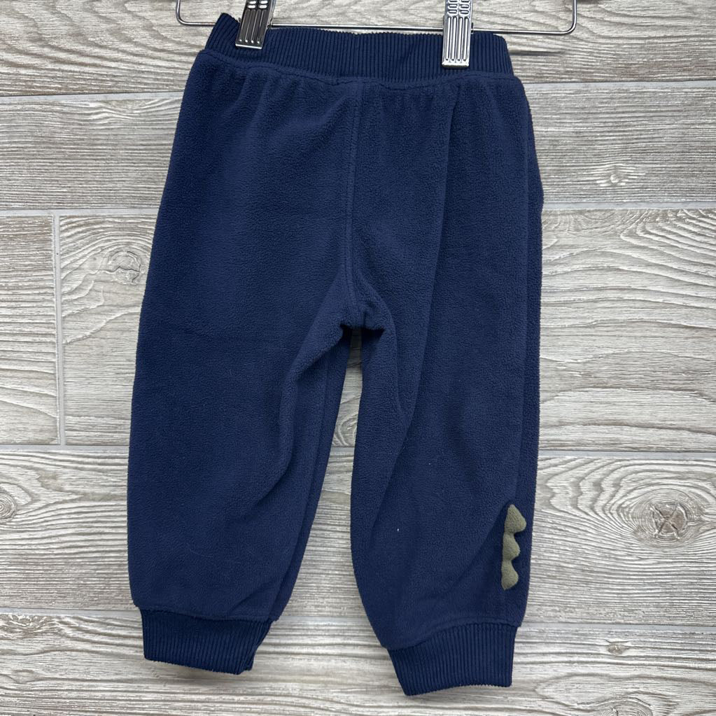 Fleece Vest Dinosaurs, LS Bodysuit Stripes & Fleece Joggers 12M