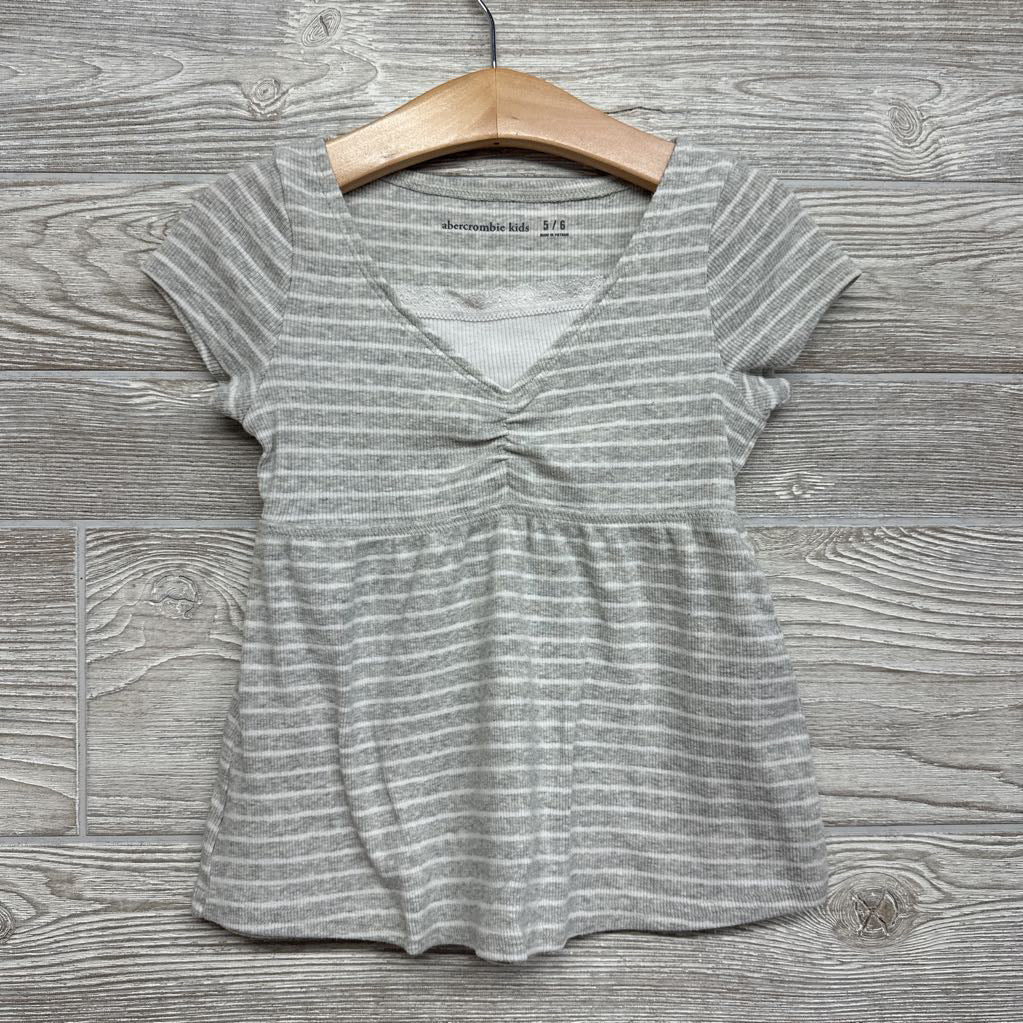 Ribbed Babydoll Shirt Stripes 5-6