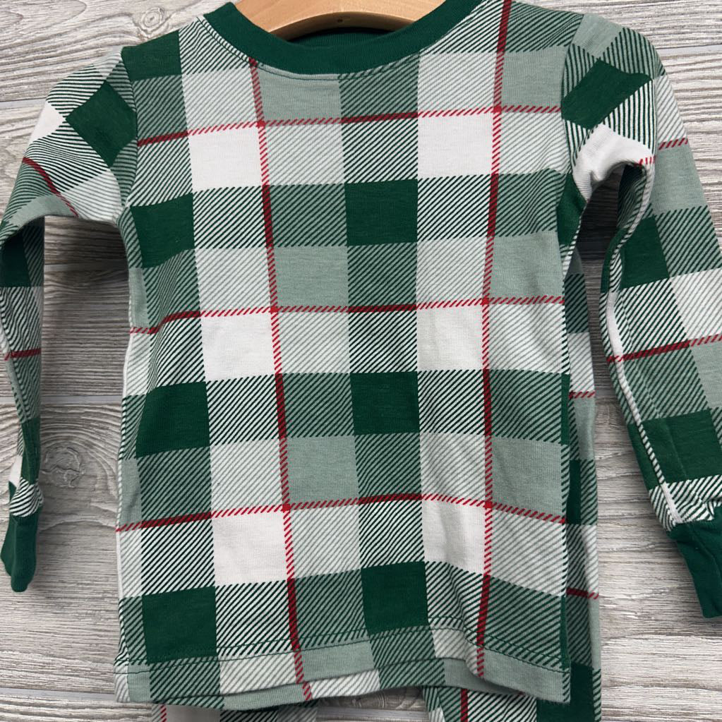 2 Pc LS PJs Plaid 2T