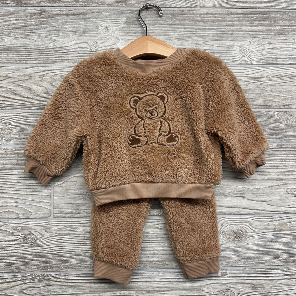 Plush Crewneck Teddy Bear & Joggers 12M