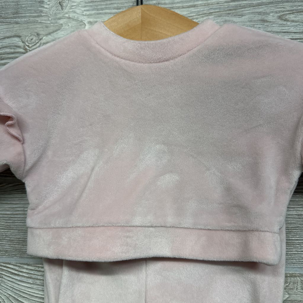 Velour Crewneck Ruffles & Joggers NB