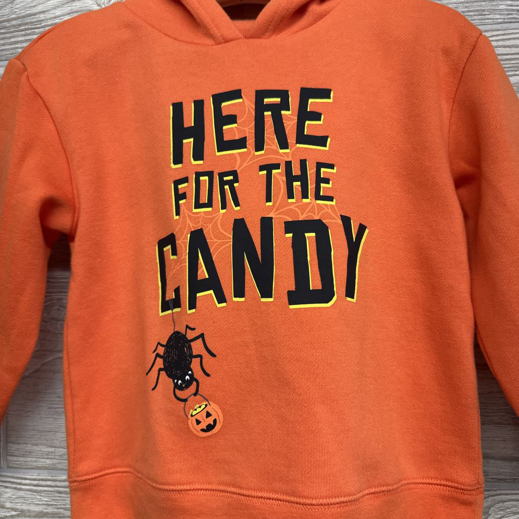 Hoodie Here For The Candy & Jogger Sweatpants Spider Webs 3T