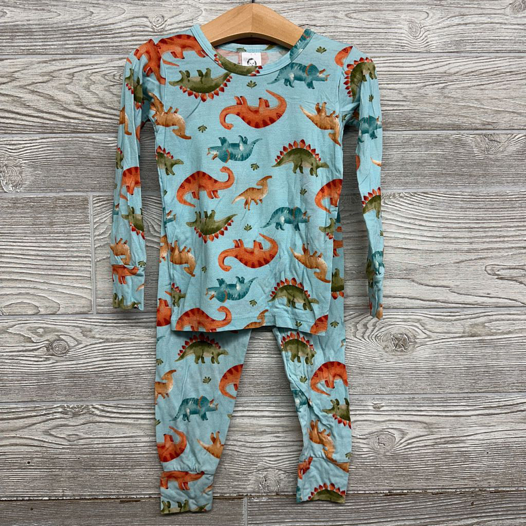 2 Pc LS Bamboo PJs Dinosaurs 2T