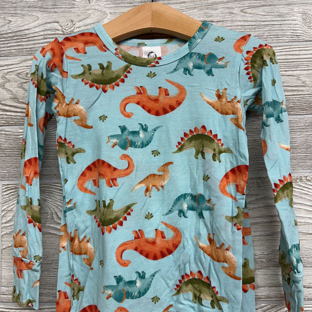 2 Pc LS Bamboo PJs Dinosaurs 2T