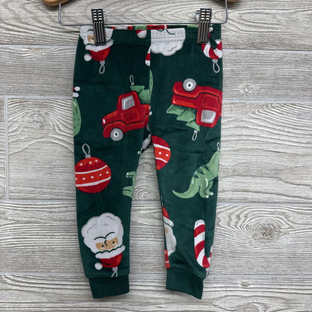 2 Pc LS Velour PJs Santa Pickle Ornaments 12M