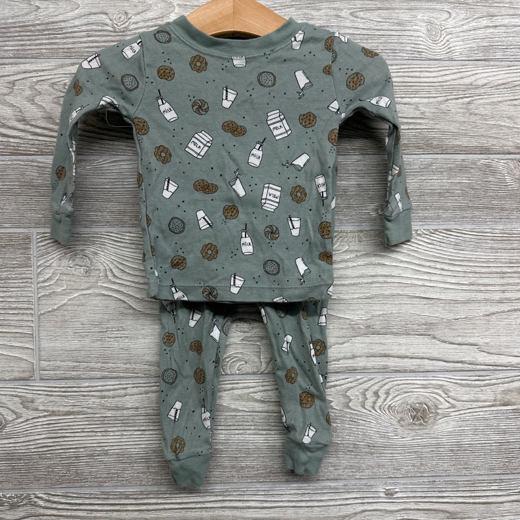 2 Pc LS PJs Cookies Milk 12M