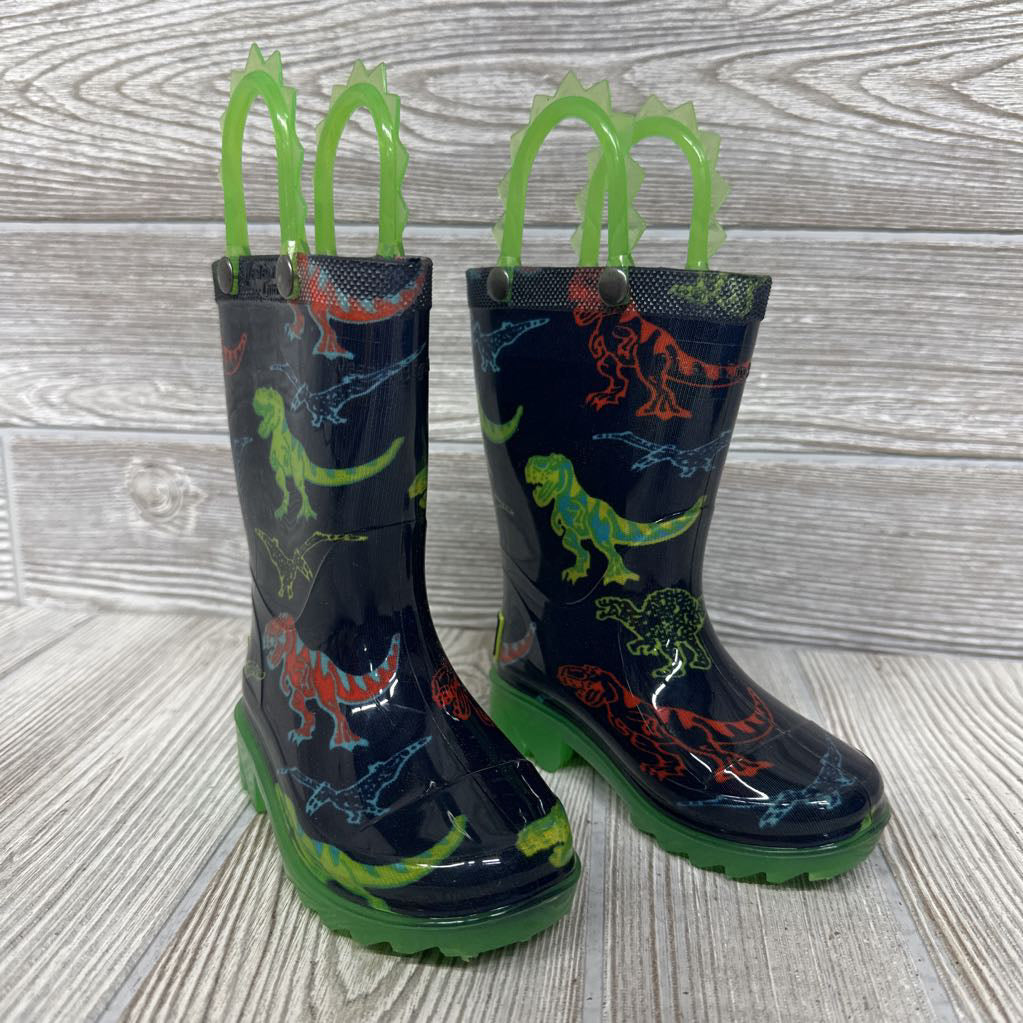 Light Up Dinosaur Rainboots 5c