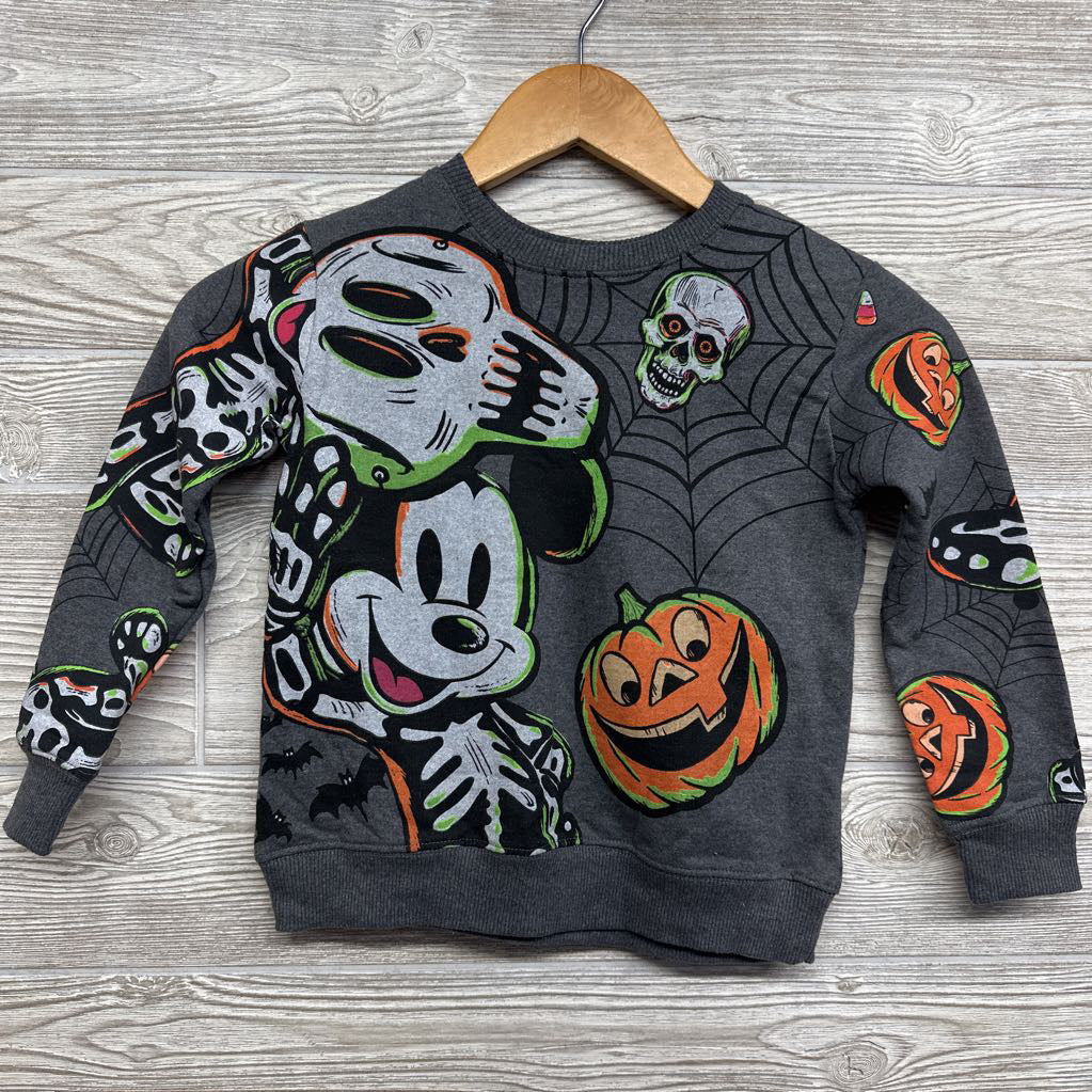 Crewneck Mickey Mouse Skulls Pumpkins 5T