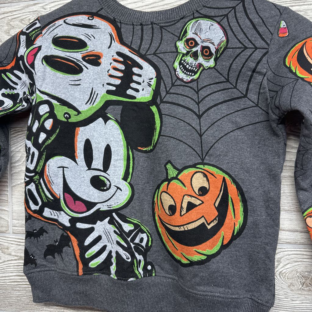 Crewneck Mickey Mouse Skulls Pumpkins 5T