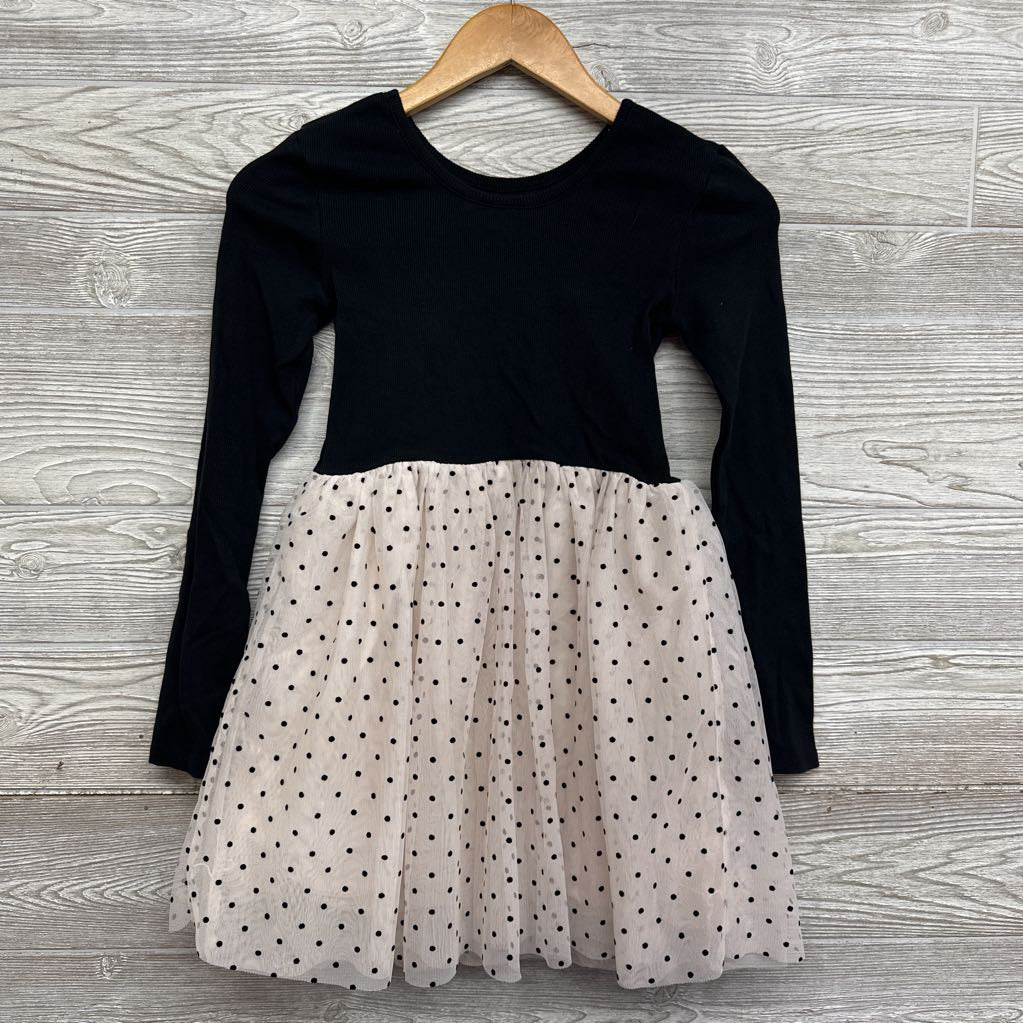 LS Ribbed Tulle Dress Dots 10