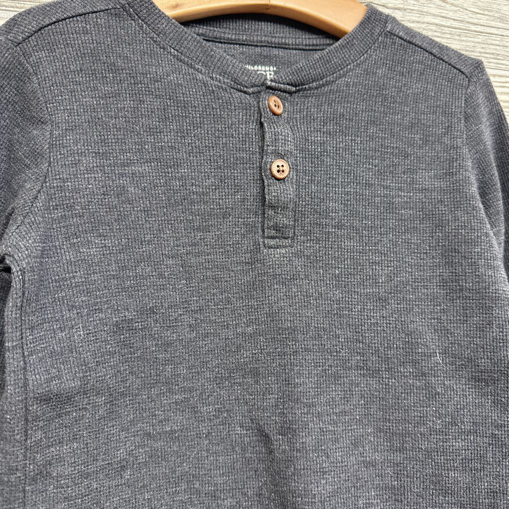 LS Waffle Knit Henley Shirt 4T