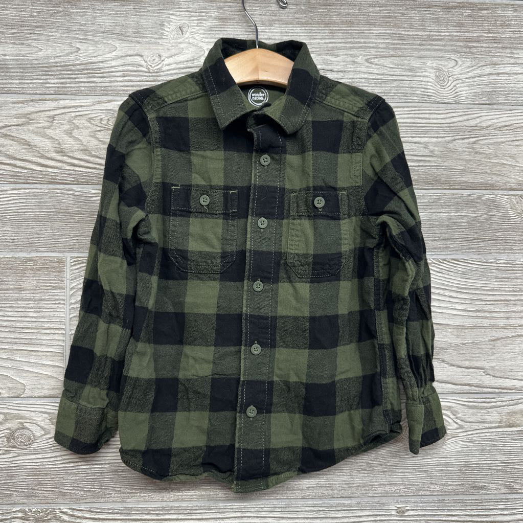 LS Plaid Button Up Flannel Shirt 4-5