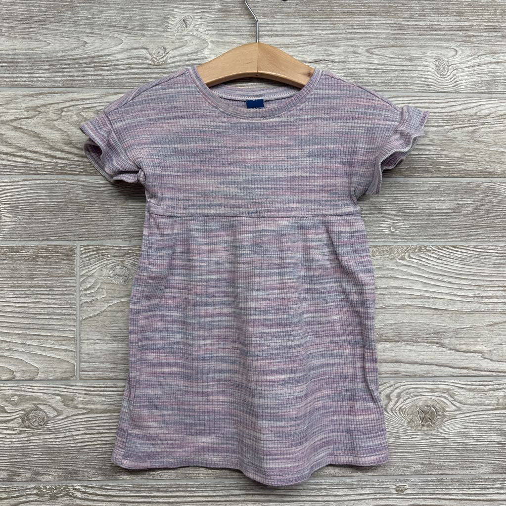 Ribbed Flutter Sleeve Dress 2T