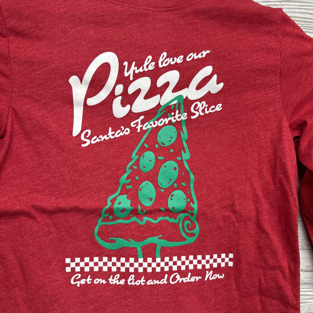 LS Shirt Yule Love Our Pizza Santa's Favorite Slice 4-5