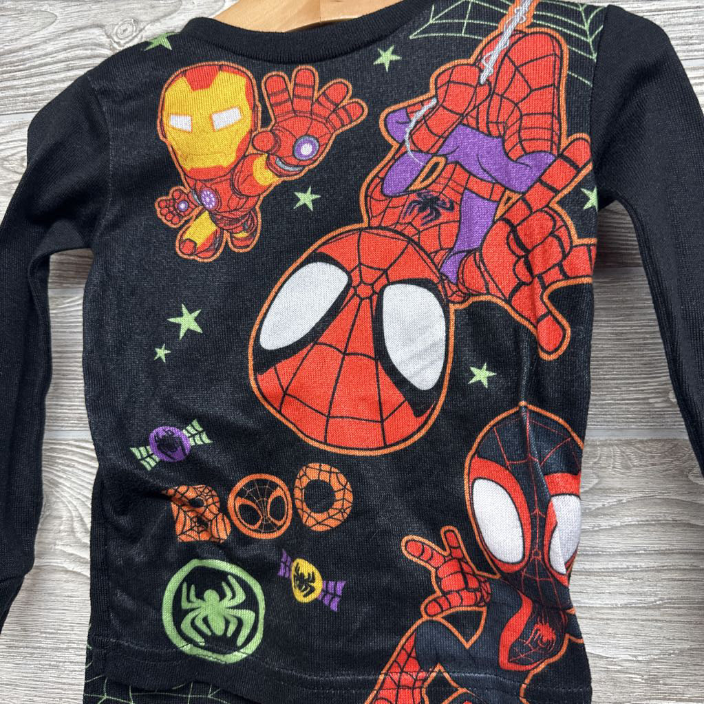 2 Pc LS PJs Boo Superheroes 3T