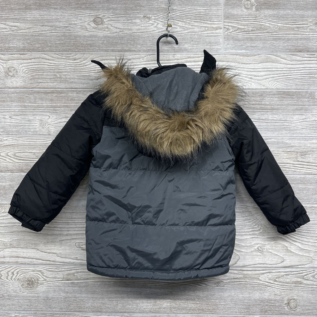 Winter Coat Faux Fur Hood 4t