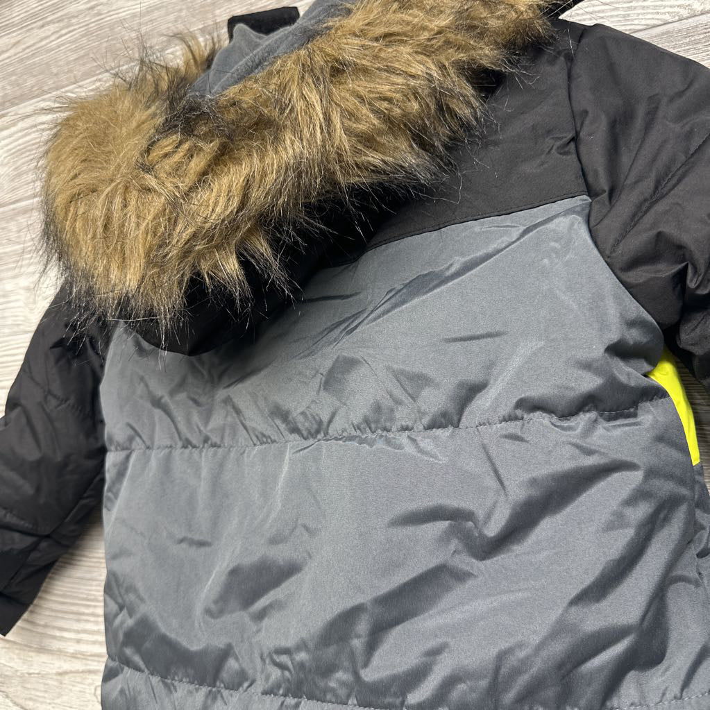 Winter Coat Faux Fur Hood 4t
