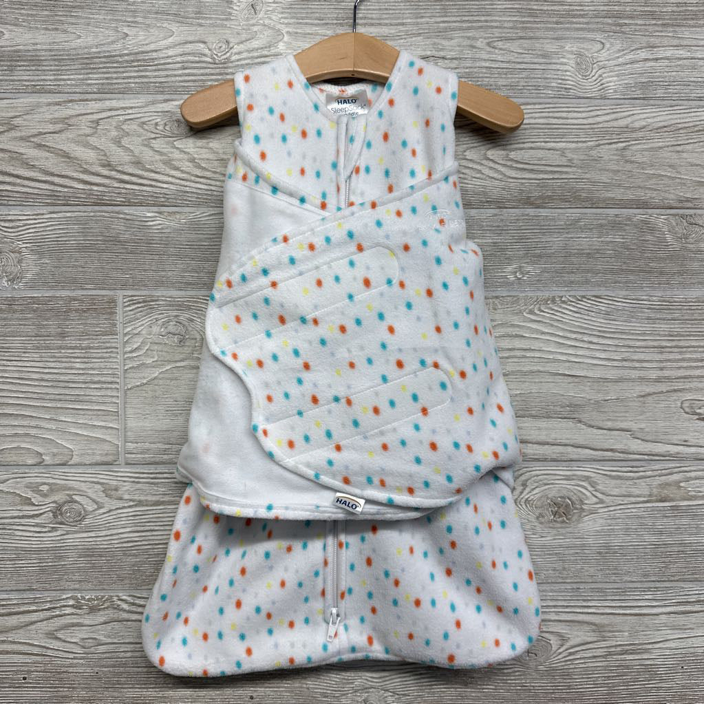 Fleece Sleepsack Swaddle Dots 0-3M