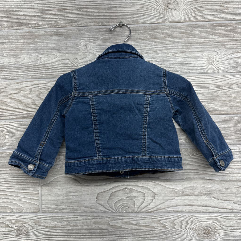 Knit Denim Jacket Ruffles 18M