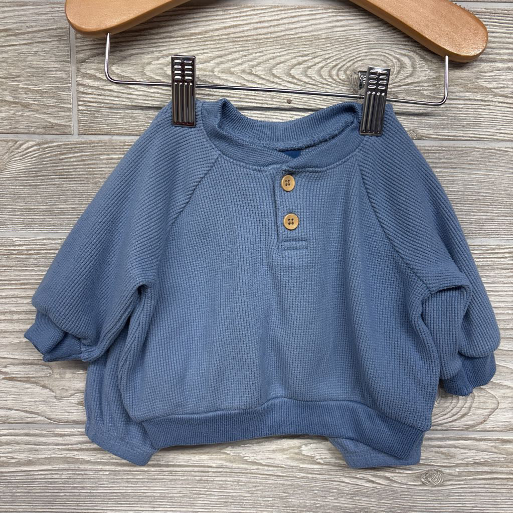 Waffle Knit Henley Shirt & Pants 0-3M