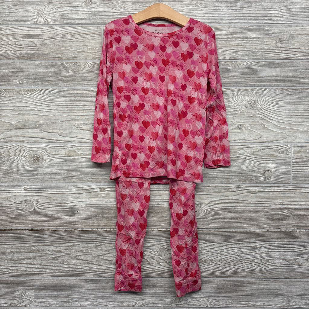 Love Bug 2 Pc Bamboo Pj Hearts 5t