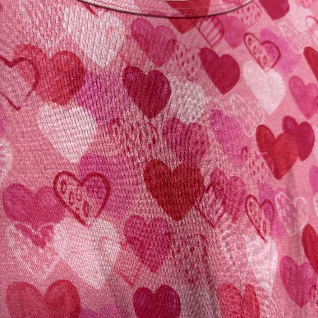 Love Bug 2 Pc Bamboo Pj Hearts 5t