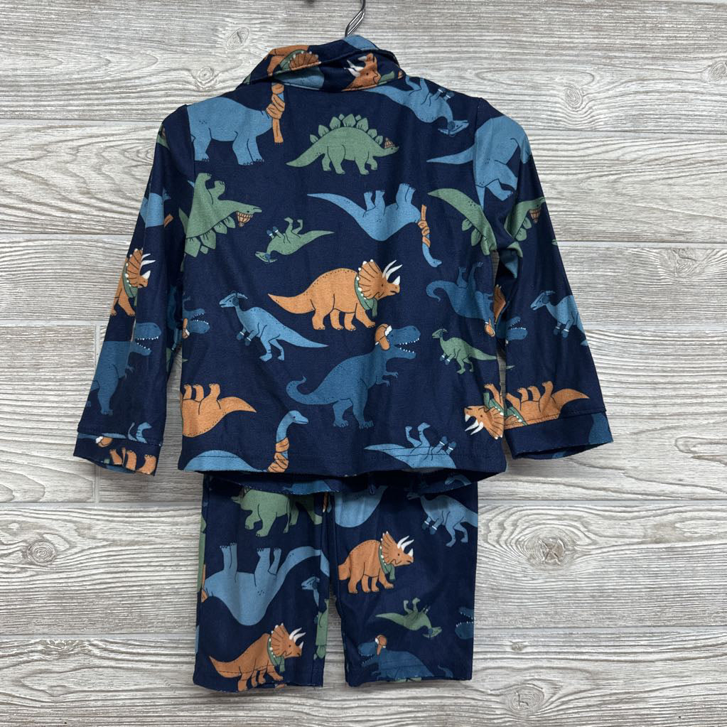 2 Pc Button Up Flannel Pjs 18M