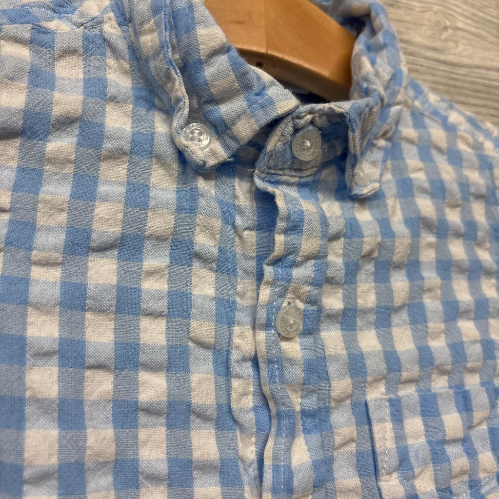 Gingham Seersucker Button Up Shirt 2t