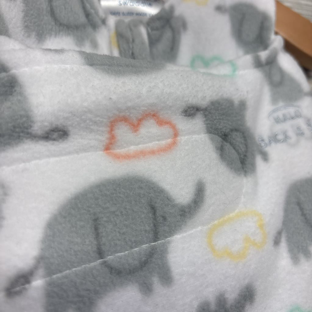 Fleece Sleepsack Swaddle Elephants 0-3M