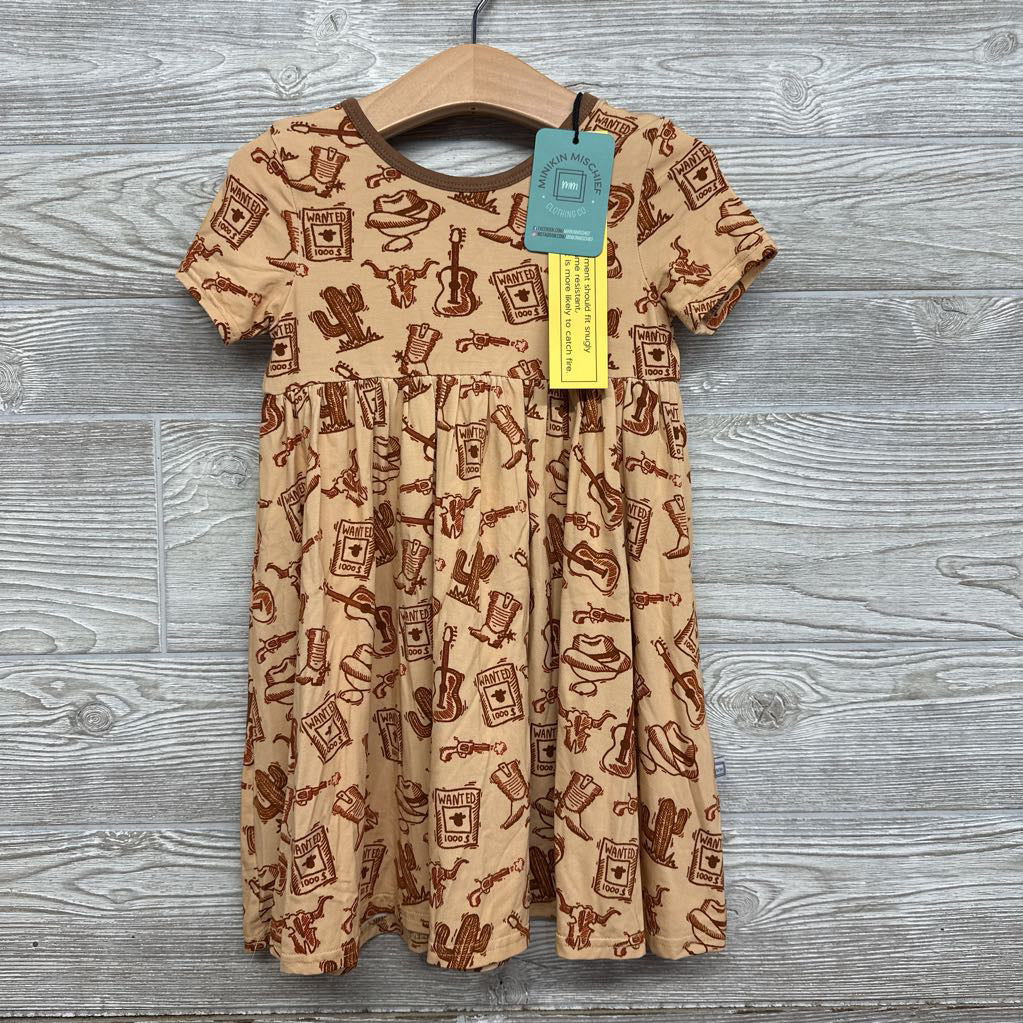 NEW Bamboo 2 Pc Dress & Short Set Wanted Western 2t