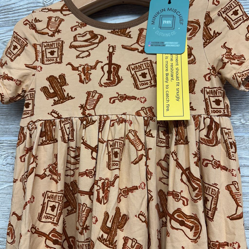 NEW Bamboo 2 Pc Dress & Short Set Wanted Western 2t