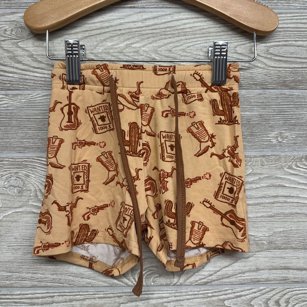 NEW Bamboo 2 Pc Dress & Short Set Wanted Western 2t